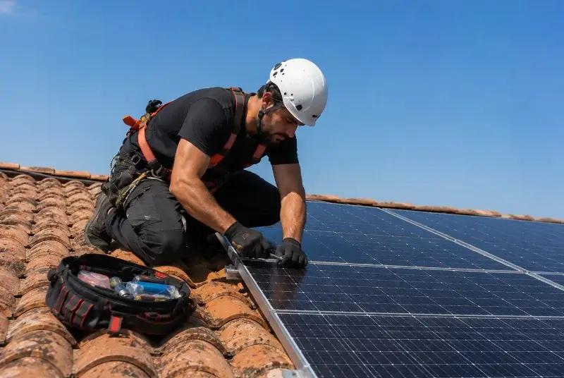 Maintenance et monitoring de panneaux solaires à Saint-Victor-la-Coste